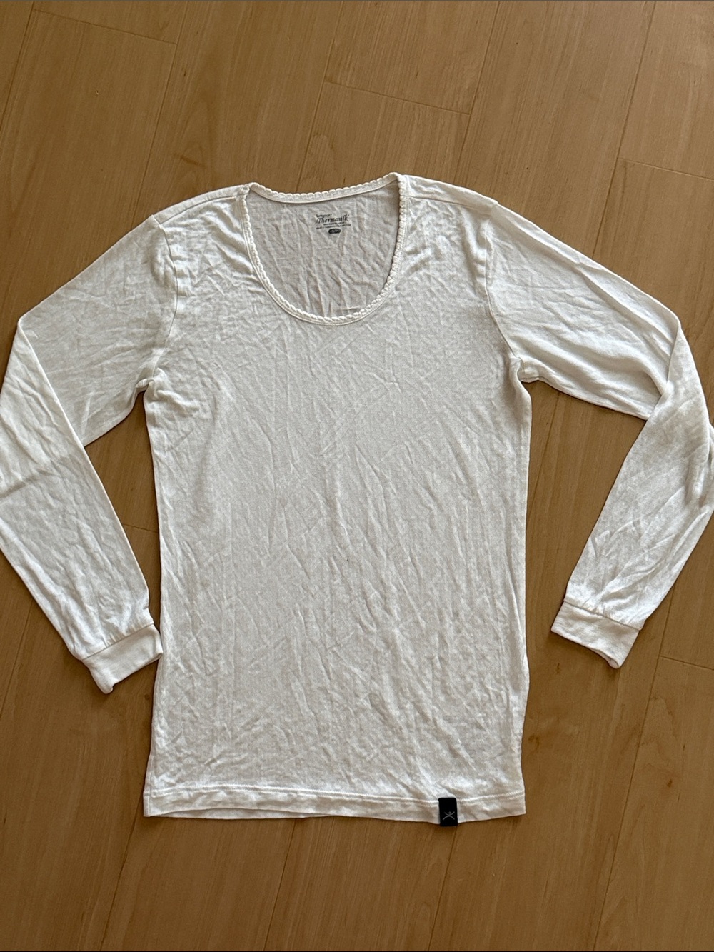 WOMENS TERRAMAR THERMASILK SCOOP NECK TOP 100% PURE FILAMENT SILK INSULATING SM
